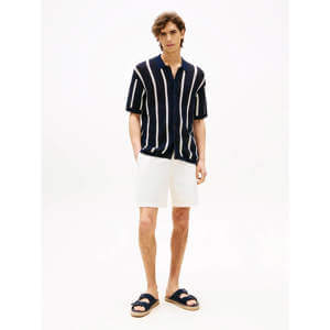Tommy Hilfiger Relaxed Open Knit Stripe Short Sleeve Shirt